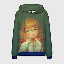Толстовка-худи мужская The Promised Neverland, цвет: 3D-синий