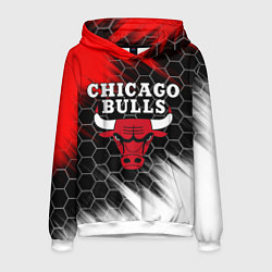 Толстовка-худи мужская CHICAGO BULLS, цвет: 3D-белый