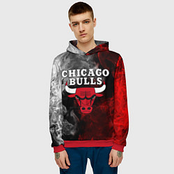 Толстовка-худи мужская CHICAGO BULLS, цвет: 3D-красный — фото 2