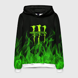 Толстовка-худи мужская MONSTER ENERGY, цвет: 3D-белый