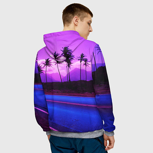 Мужская толстовка HOTLINE MIAMI / 3D-Меланж – фото 4