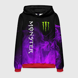 Толстовка-худи мужская MONSTER ENERGY, цвет: 3D-красный