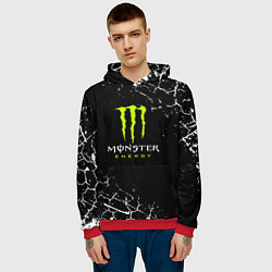 Толстовка-худи мужская MONSTER ENERGY, цвет: 3D-красный — фото 2