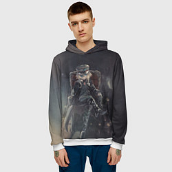 Толстовка-худи мужская Devil of the Rhine, цвет: 3D-белый — фото 2