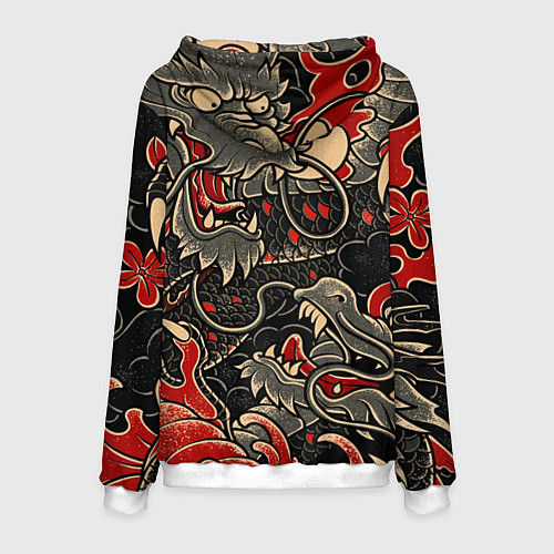 Мужская толстовка Dsquared tatoo DRAGON / 3D-Белый – фото 2