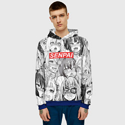 Толстовка-худи мужская SENPAI, цвет: 3D-синий — фото 2