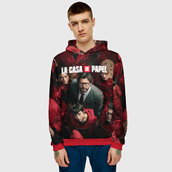 Толстовка-худи мужская La Casa de Papel Z, цвет: 3D-красный — фото 2