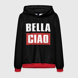 Толстовка-худи мужская Bella Ciao, цвет: 3D-красный