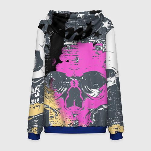 Мужская толстовка Череп / 3D-Синий – фото 2