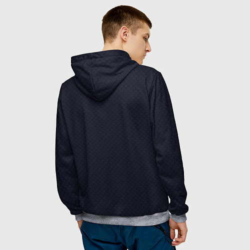 Мужская толстовка Змея с короной на черепе / 3D-Меланж – фото 4