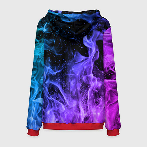 Мужская толстовка ОГОНЬ НЕОН / 3D-Красный – фото 2