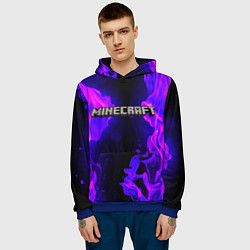 Толстовка-худи мужская MINECRAFT, цвет: 3D-синий — фото 2
