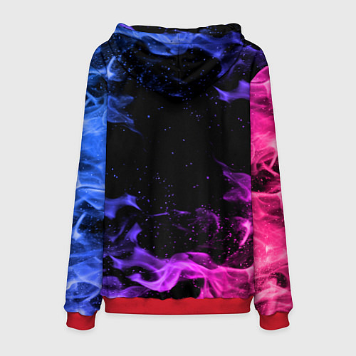 Мужская толстовка ОГОНЬ НЕОН / 3D-Красный – фото 2