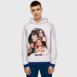 Толстовка-худи мужская Blackpink, цвет: 3D-синий — фото 2