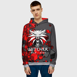 Толстовка-худи мужская The Witcher, цвет: 3D-меланж — фото 2