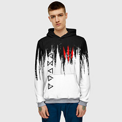 Толстовка-худи мужская The Witcher, цвет: 3D-меланж — фото 2