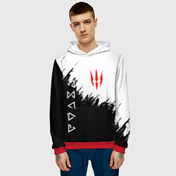 Толстовка-худи мужская The Witcher, цвет: 3D-красный — фото 2
