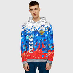 Толстовка-худи мужская RUSSIA SPORT, цвет: 3D-меланж — фото 2