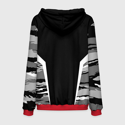 Мужская толстовка Виталий - камуфляж / 3D-Красный – фото 2