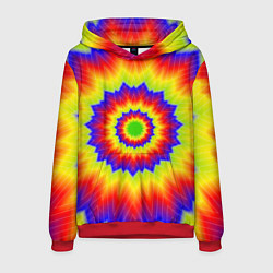 Толстовка-худи мужская Tie-Dye, цвет: 3D-красный