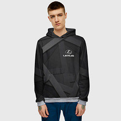 Толстовка-худи мужская LEXUS, цвет: 3D-меланж — фото 2
