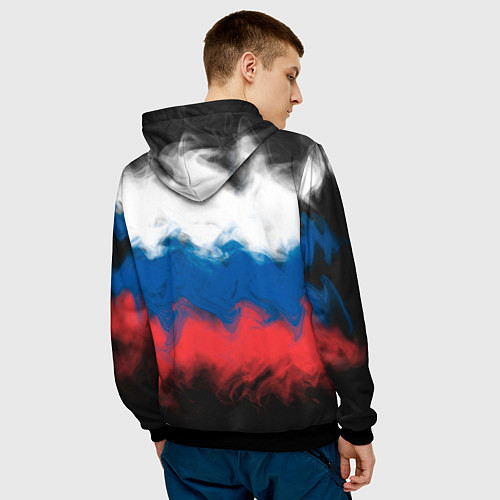 Мужская толстовка Россия / 3D-Черный – фото 4