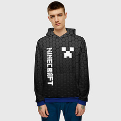 Толстовка-худи мужская MINECRAFT МАЙНКРАФТ, цвет: 3D-синий — фото 2