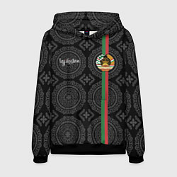 Толстовка-худи мужская Таджикистан, цвет: 3D-черный