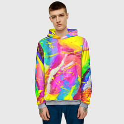 Толстовка-худи мужская ТИ-ДАЙ, цвет: 3D-меланж — фото 2
