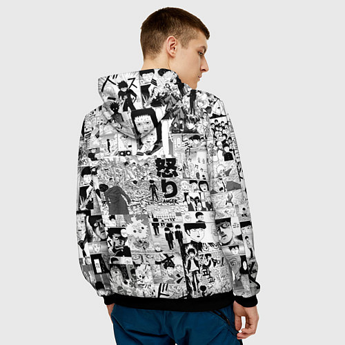 Мужская толстовка МОБ ПСИХО 100 / 3D-Черный – фото 4