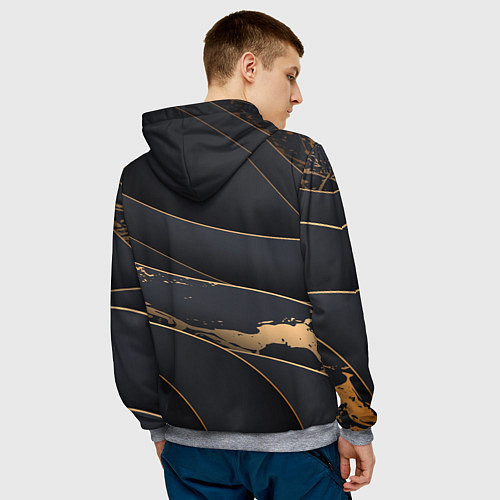 Мужская толстовка Black gold / 3D-Меланж – фото 4