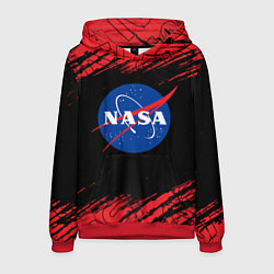 Толстовка-худи мужская NASA НАСА, цвет: 3D-красный