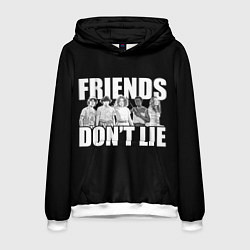 Толстовка-худи мужская Friends Dont Lie, цвет: 3D-белый