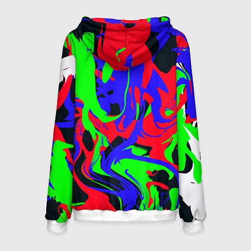 Мужская толстовка Абстрактные краски / 3D-Белый – фото 2