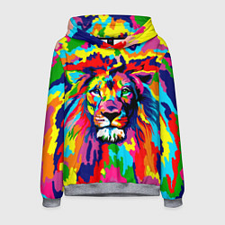 Толстовка-худи мужская Лев Artistic Art, цвет: 3D-меланж