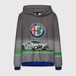 Толстовка-худи мужская Alfa Romeo motorsport, цвет: 3D-синий