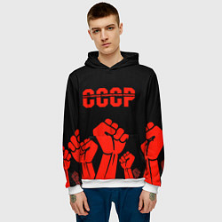 Толстовка-худи мужская СССР, цвет: 3D-белый — фото 2