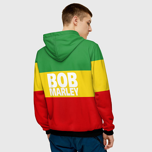 Мужская толстовка Bob Marley / 3D-Черный – фото 4