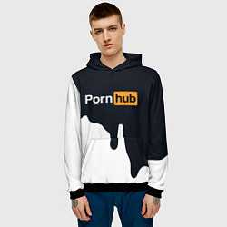 Толстовка-худи мужская Pornhub, цвет: 3D-черный — фото 2