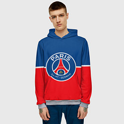 Толстовка-худи мужская FC PSG, цвет: 3D-меланж — фото 2
