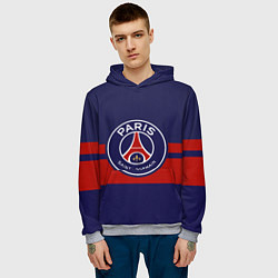 Толстовка-худи мужская PSG, цвет: 3D-меланж — фото 2