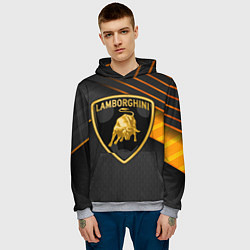 Толстовка-худи мужская Lamborghini, цвет: 3D-меланж — фото 2