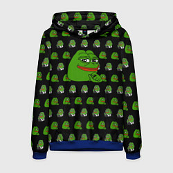 Толстовка-худи мужская Frog Pepe, цвет: 3D-синий