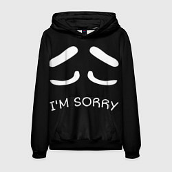 Толстовка-худи мужская Sorry not sorry, цвет: 3D-черный