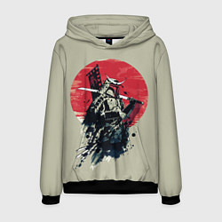 Толстовка-худи мужская Samurai man, цвет: 3D-черный
