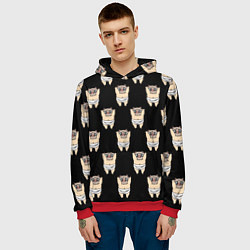 Толстовка-худи мужская Иноске, цвет: 3D-красный — фото 2