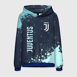 Толстовка-худи мужская JUVENTUS ЮВЕНТУС, цвет: 3D-синий