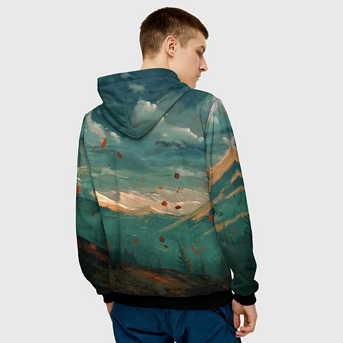 Мужская толстовка Горы / 3D-Черный – фото 4