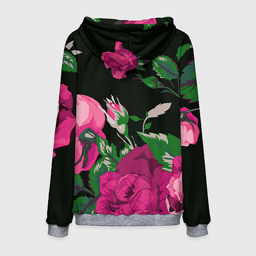 Мужская толстовка Розы / 3D-Меланж – фото 2