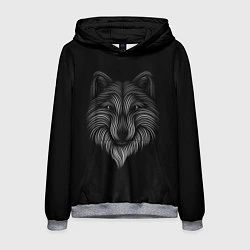 Толстовка-худи мужская Wolf, цвет: 3D-меланж